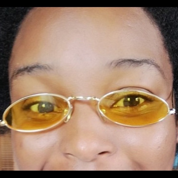 Yellow oval sunglasses - Picture 4 of 4